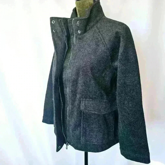 😍 NWT 😍 Banana Republic Brushed Short Jacket, Charcoal Gray, Size S - Picture 5 of 11